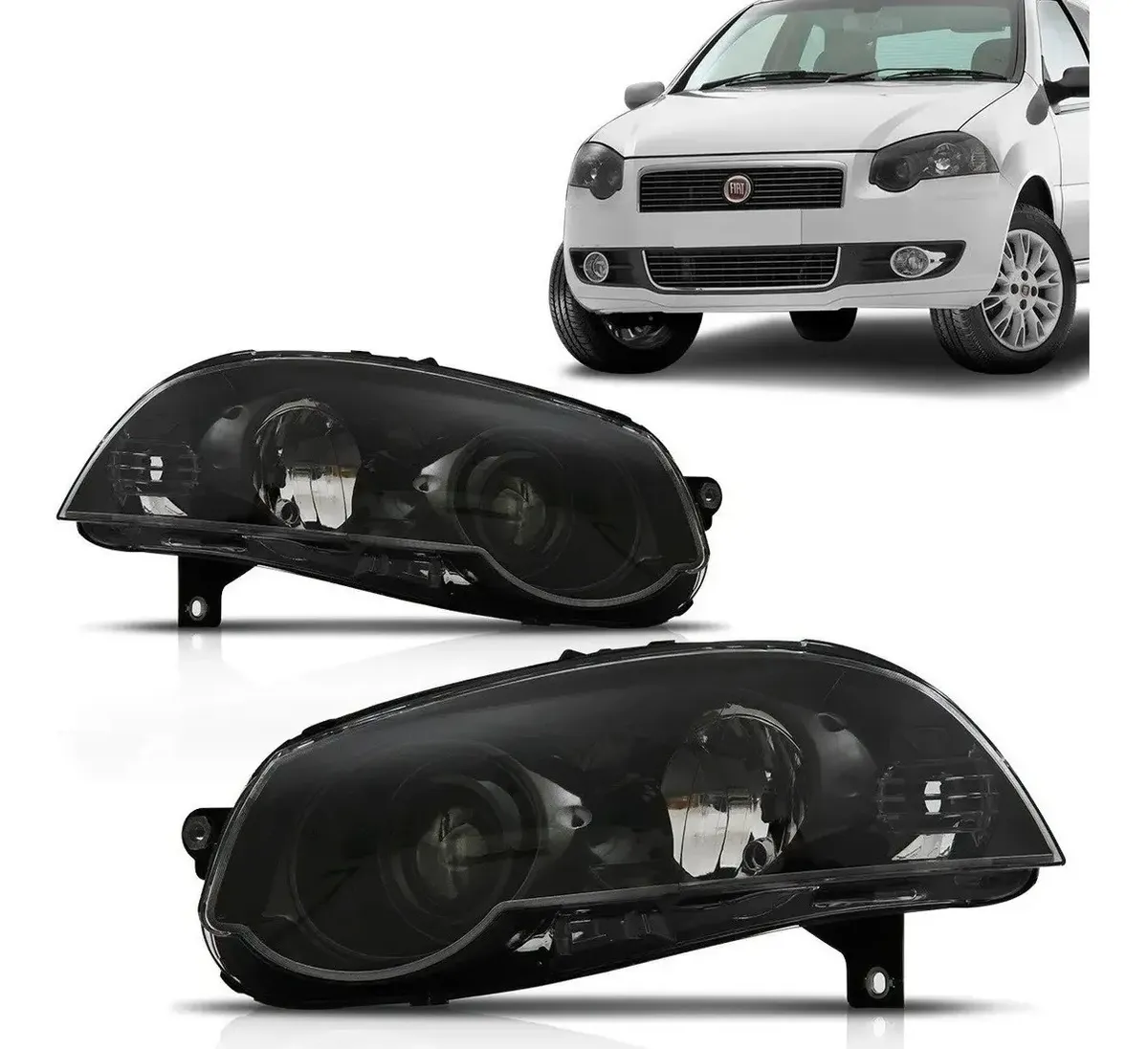 Par Farol Fiat Palio,siena,strada,palio wekend Máscara Negra - foto 1 de 5